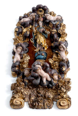 Grosses Altarrelief mit Madonnenfigur - Foto 1
