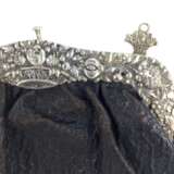 Handtasche / Abendtasche: Silbermontur, Silber 800, Krone, Halbmond, Jugendstil um 1900, sehr gut. - Foto 1