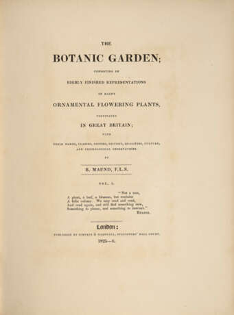 Maund, Benjamin, The Botanic Garden - photo 2