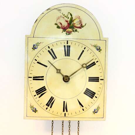 Schilder-Uhr / Bilder-Uhr, Schwarzwald, 19. Jahrhundert, mit Pendel und Gewichten, sehr gut. - Foto 2