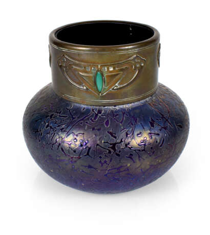 Vase Mit Metallmontierung, - photo 1