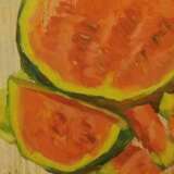 “Watermelon slice” Canvas Oil paint Expressionist Still life 2018 - photo 3