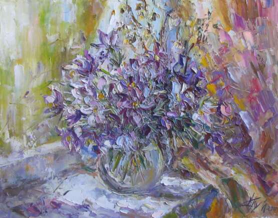 “The smell of spring” Canvas Oil paint Impressionist Still life 2011 - photo 1