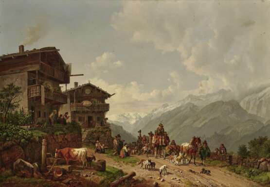 Rückkehr von der Bärenjagd , Bürkel, Heinrich 1802 Pirmasens - 1869 München - photo 1