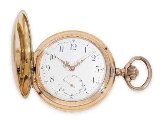 Taschenuhr: schweres, rotgoldenes Ankerchronometer, Teutonia, Hoeter & Cie. La Chaux-de-Fonds, ca.1910 - фото 1