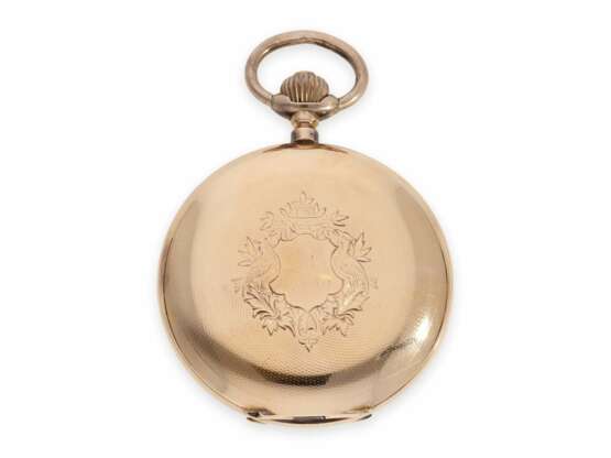 Taschenuhr: schweres, rotgoldenes Ankerchronometer, Teutonia, Hoeter & Cie. La Chaux-de-Fonds, ca.1910 - Foto 5