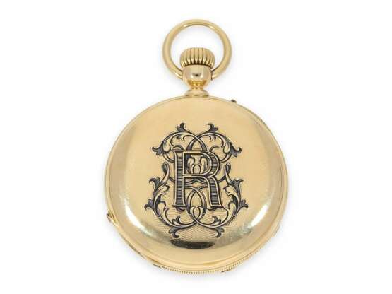 Taschenuhr: exquisites französisches Ankerchronometer in Spitzenqualität, vermutlich Observatoriumschronometer, Rötig Havre No.1263, ca. 1870, mit Originalbox - Foto 2