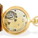 Taschenuhr: sehr schwere Goldsavonnette mit Minutenrepetition, englische Bauweise, hohe Qualität, um 1885 - фото 2