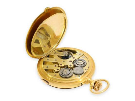 Taschenuhr: hochfeine und seltene Goldsavonnette mit "Seconde Morte", L. Tissot & Cie. Genf, No.91261, ca.1890 - photo 4