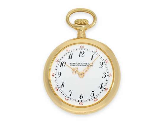 Taschenuhr/Anhängeuhr: Patek Philippe Rarität, eine der kleinsten von Patek Philippe gefertigten Anhängeuhren in der Qualitätsstufe einer Präzisionstaschenuhr, No.172648, ca.1913 - фото 1