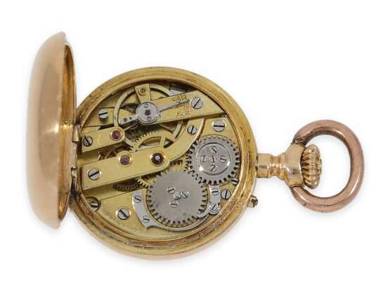 Taschenuhr/Anhängeuhr: Rarität, eine der kleinsten Louis XV Präzisionstaschenuhren der Welt, Auguste Ecalle Palais Royal Paris, ca.1880 - фото 4