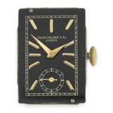 Armbanduhr: außerordentlich seltene, große Art déco Herrenuhr von Patek Philippe mit schwarzem Zifferblatt, No. 832612, ca.1935 - Foto 3