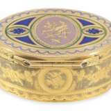 Schnupftabakdose: museale, exquisite Gold/Emaille-Schnupftabakdose, 20K Gold, Punze "MC mit Krone", ca.1810 - Foto 2