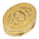 Schnupftabakdose: museale, exquisite Gold/Emaille-Schnupftabakdose, 20K Gold, Punze "MC mit Krone", ca.1810 - photo 6