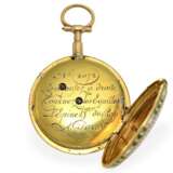Taschenuhr: äußerst seltene Gold/Emaille-Uhr mit Repetition, original Jean Antoine Lepine H'ger du Roy No.2073, Paris um 1775 - Foto 4