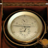 Marinechronometer: bedeutendes Marinechronometer mit Zentralsekunde und zusätzlichem sehr seltenen elektrischen Minutenimpuls, Paul Ditisheim "Central Seconds Marine Chronometer Mo.1011", ca.1920 - photo 1