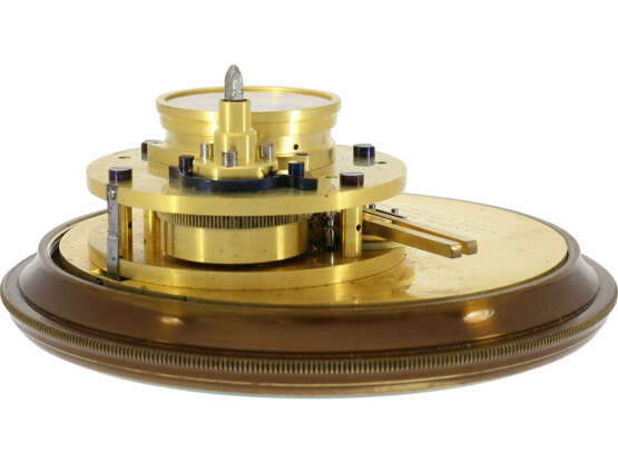 Marinechronometer: bedeutendes Marinechronometer mit Zentralsekunde und zusätzlichem sehr seltenen elektrischen Minutenimpuls, Paul Ditisheim "Central Seconds Marine Chronometer Mo.1011", ca.1920 - photo 7