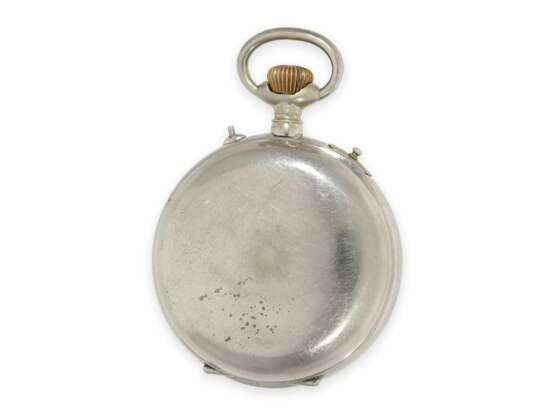 Taschenuhr: große, seltene Taschenuhr mit sichtbarer Unruh und Walzen-Spielwerk, Patent Brevete 8605, Schweiz ca.1890 - photo 5