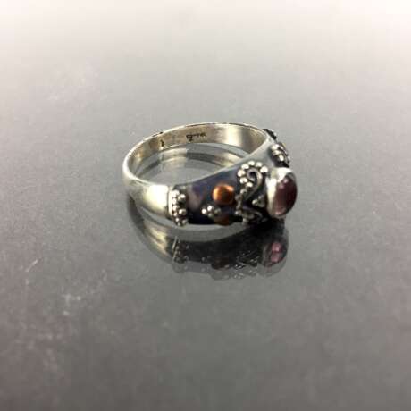 Filigran-Ring mit Turmalin, Silber 925 - фото 2