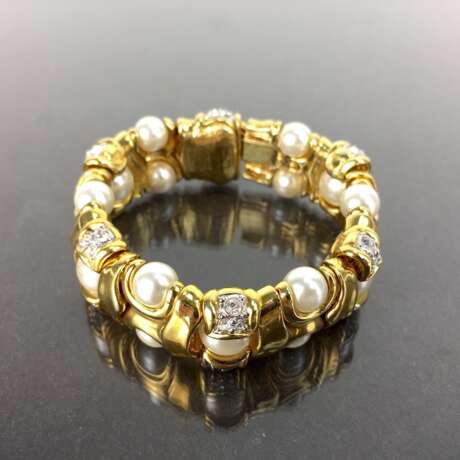 Opulentes Armband, Perlen, Gold-Doublé, neuwertig. - photo 2