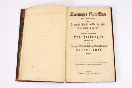 "Saalfeldisches Receß-Buch, - Foto 1