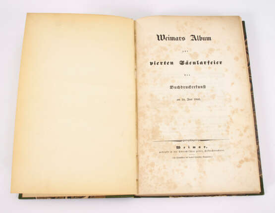 "Weimars Album zur vierten Säcularfeier der Buchdruckerkunst am 24 Juni 1840" - Foto 1