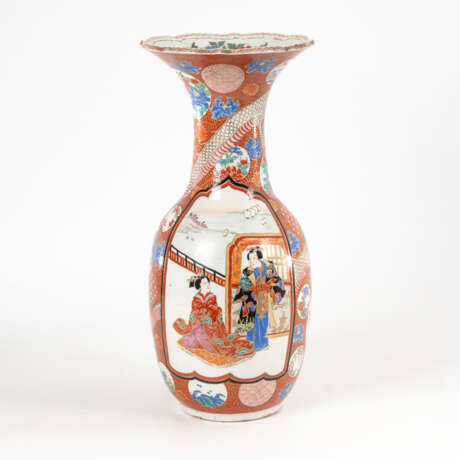 Große Vase mit Geisha und Samurai - Foto 1