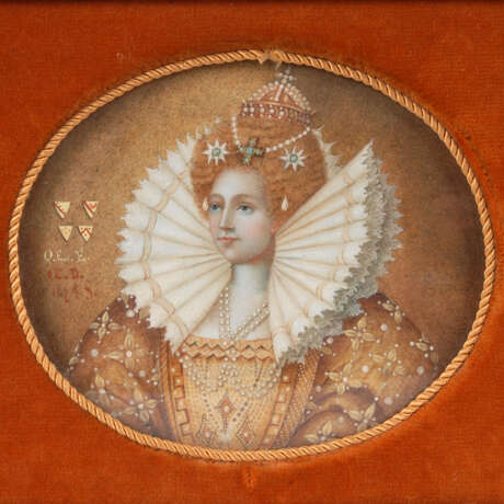 Große Miniatur: Queen Elisabeth I (1533 - 1603) - фото 2
