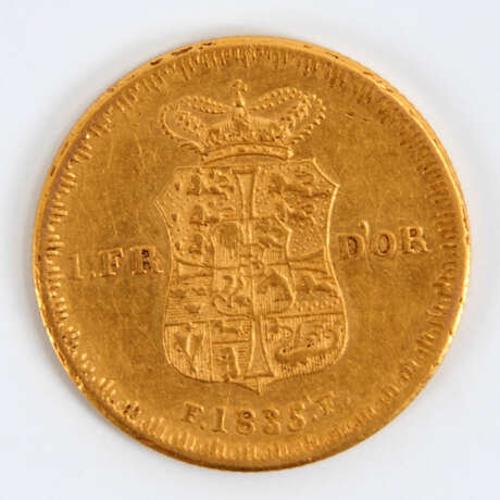 Frederiks d'or - Dänische Goldmünze 1835 - Foto 2
