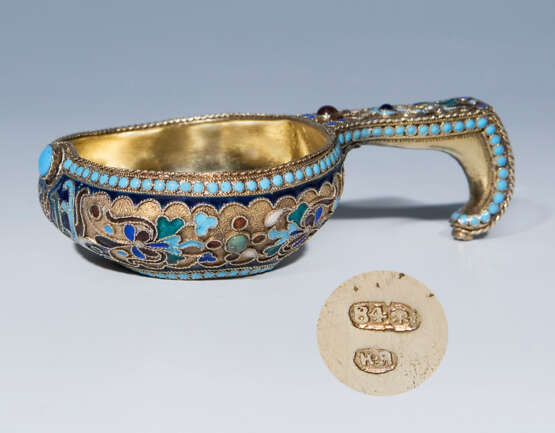 Russischer Cloisonné-Email-Kovsch - photo 1