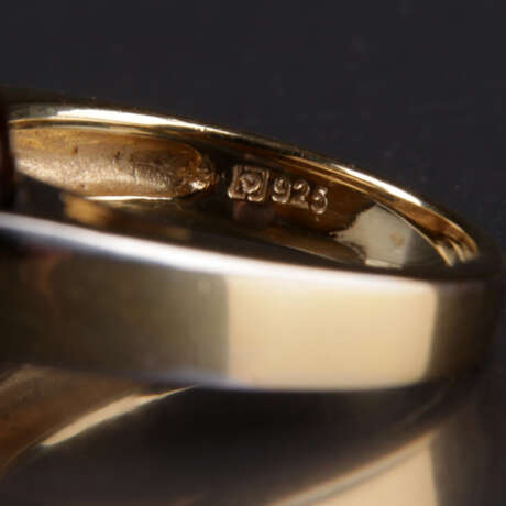 Designer-Ring, Silber mit großem Tigerauge - photo 2
