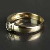 Brillant-Solitär-Ring, 0,5 Karat, Gelbgold 585, massiv gearbeitet, zeitloses Schmuckstück, sehr gut. - photo 3