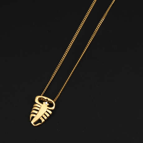 Sternzeichen-Skorpion mit Brillant an Kette - фото 1