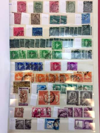 Sortierte Briefmarkensammlung AFRIKA, SÜDAMERIKA, RUSSLAND, NAHER OSTEN, ASIEN: China, Japan, Indien, Pakistan, Burma,.. - Foto 7