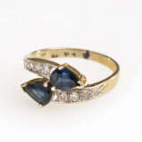 Ring mit Saphiren und Diamanten - Foto 1