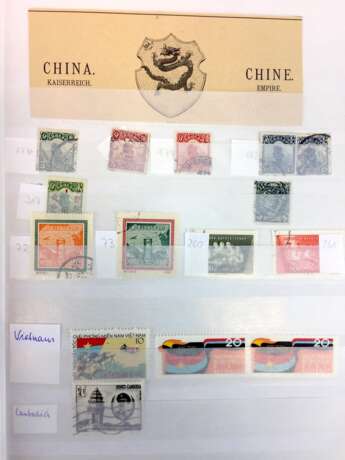 Sortierte Briefmarkensammlung AFRIKA, SÜDAMERIKA, RUSSLAND, NAHER OSTEN, ASIEN: China, Japan, Indien, Pakistan, Burma,.. - Foto 14
