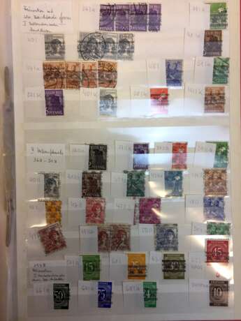 Briefmarkensammlung: Alliierte Besetzung: Amerikanische, Britische, Französische Zone, Saargebiete, 1945 - 1948. - Foto 1