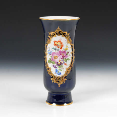 Vase mit Kobaltfond, MEISSEN - Foto 1
