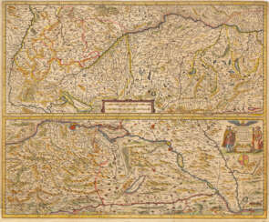 Landkarte des Donauverlaufes - Henricus Hondius