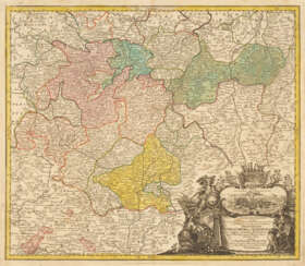 Landkarte des Fürstentums Sachsen-Gotha-Altenburg - Johann Baptist Homann