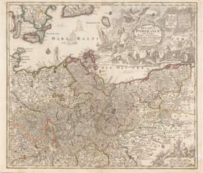 Landkarte des Herzogtums Pommern - Matthäus Seutter