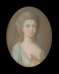 Anonym: Ovales Pastell um 1800