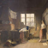 Genremaler 19 Jahrhundert: "Mädchen in der Mansarde" - Foto 1