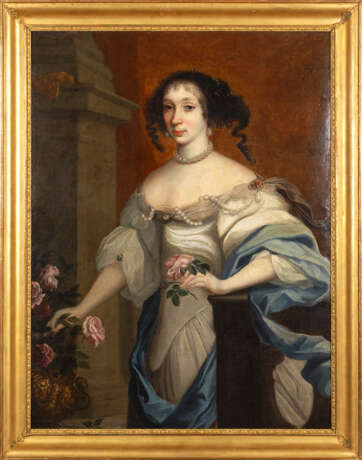Italien um 1700: Damenporträt mit Blumen - photo 2
