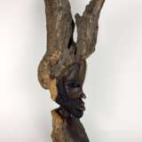 Seltene Skulptur / Plastik: Afrikanischer Buschmann / Stammes-Mann, Südafrika, Afro-Gelbholz, aufwendig, sehr selten! - Foto 4