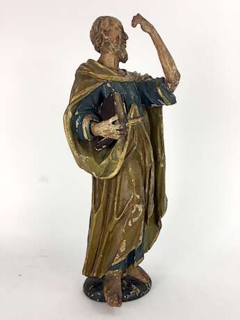 Unbekannter Künstler: Heiliger Paulus / Apostel Paulus / Paulus von Tarsus / Saulus, um 1650, Lindenholz farbig gefasst. - Foto 4