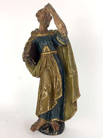 Unbekannter Künstler: Heiliger Paulus / Apostel Paulus / Paulus von Tarsus / Saulus, um 1650, Lindenholz farbig gefasst. - Foto 5