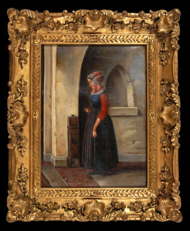 Niederländischer Maler: Junge Frau in der Kirche - Foto 2