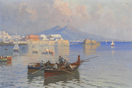 NONETTI, A: Ansicht Neapel mit Vesuv - photo 1