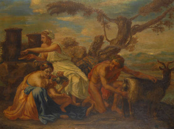 POUSSIN, Nicolas - Kopie nach: Jupiter als Kind von der Ziege Amalthea - photo 1